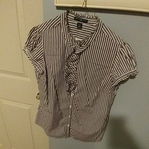 Brown Pinstripe Top